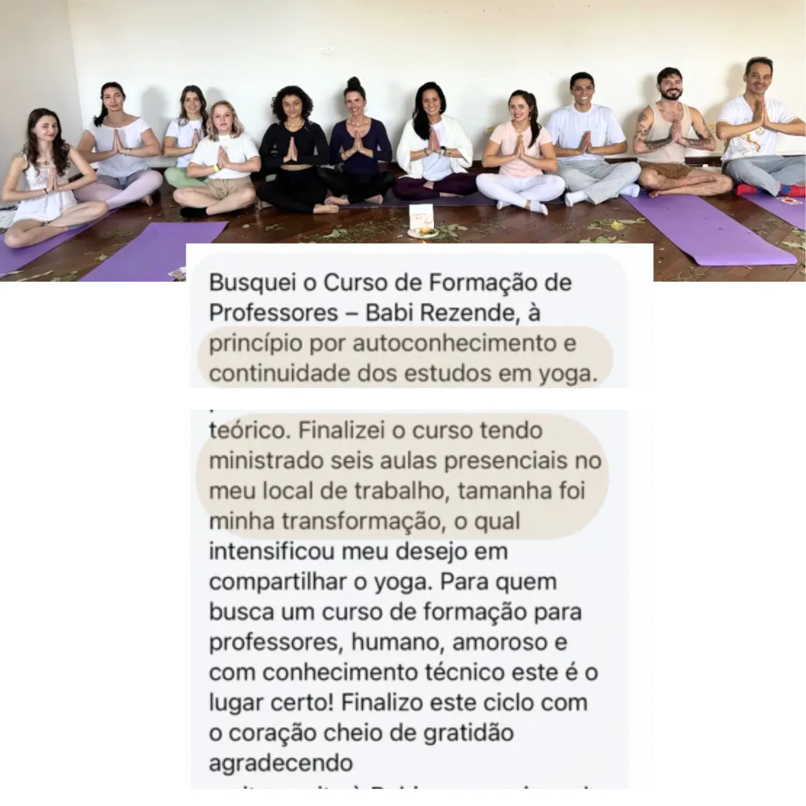 Depoimento de transformação 1