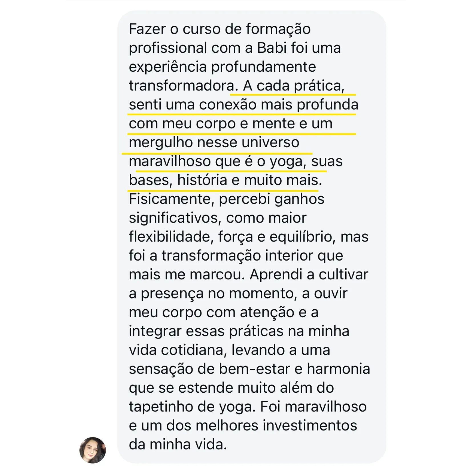 Depoimento de transformação 2
