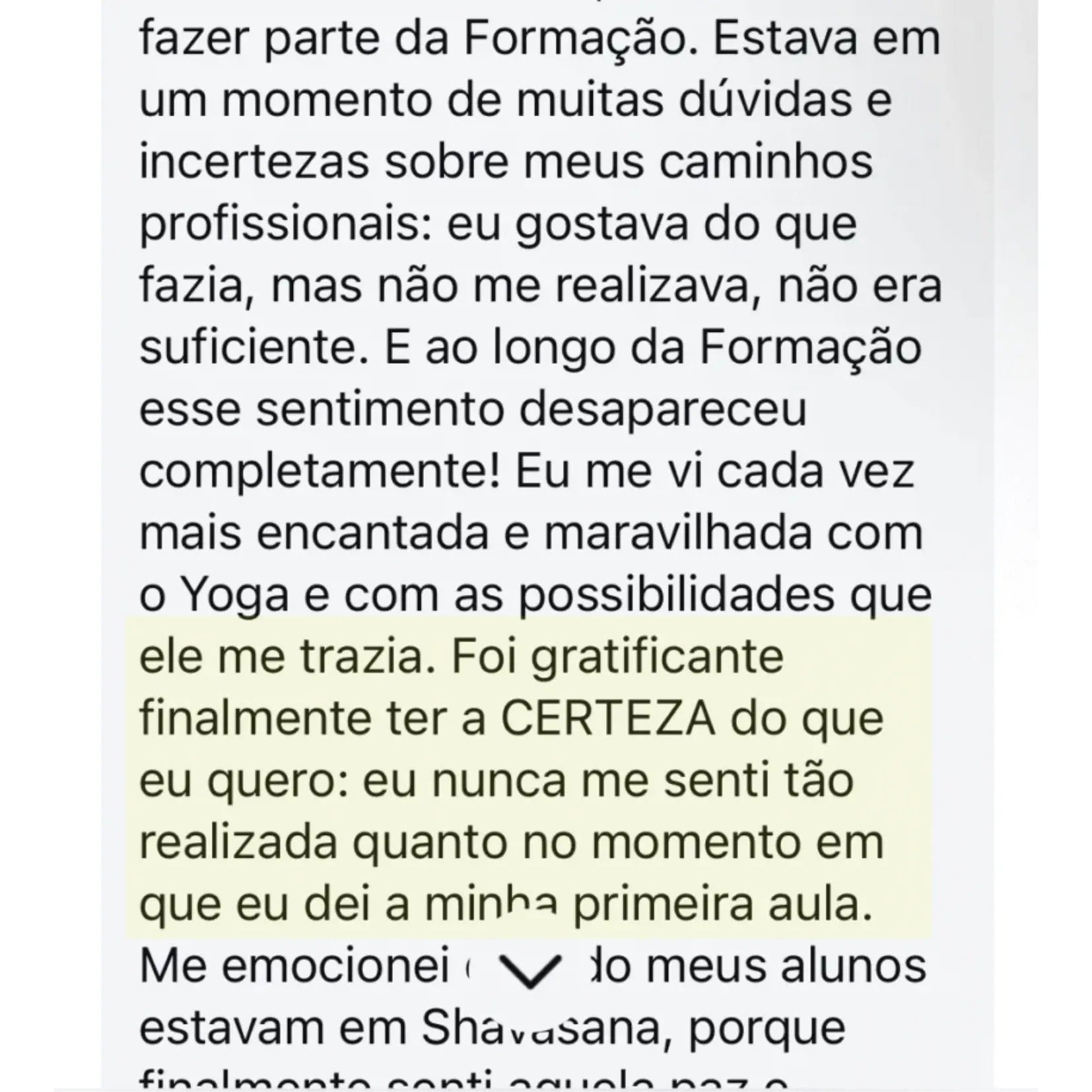 Depoimento de transformação 4
